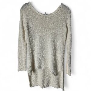 O’Neill – Women’s Ivory Slub Knit High Low Hem Sweater – Sz. XS